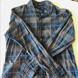 Plaid American Eagle Button-Down